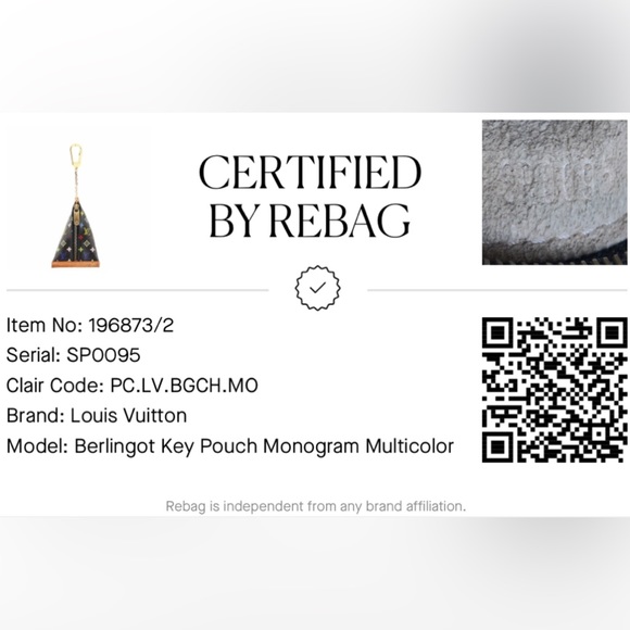 Louis Vuitton Black Multicolor Monogram Triangle Keychain Pouch - Picture 11 of 11